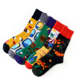 Bande dessinée équipage impression sublimation enfants anti-dérapant enfant en bas âge mignon animal tricoté chaussettes